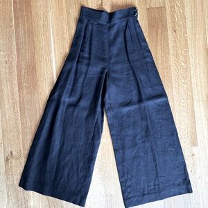 Vintage CHANEL Boutique Linen Wide Legged Pants